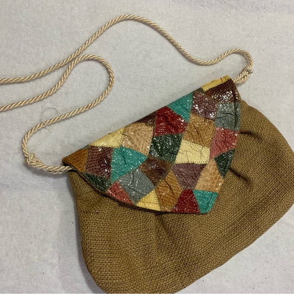 Multicolor Patchwork Crossbody Bag - Picture 1 of 8